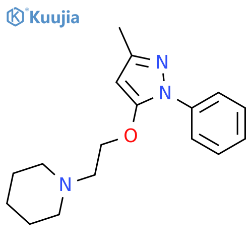 Piperidine,1-[2-[(3-methyl-1-phenyl-1H-pyrazol-5-yl)oxy]ethyl]- structure