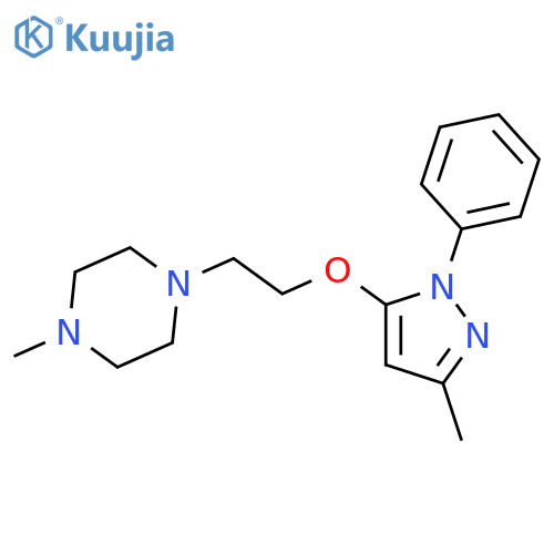 Piperazine,1-methyl-4-[2-[(3-methyl-1-phenyl-1H-pyrazol-5-yl)oxy]ethyl]- structure