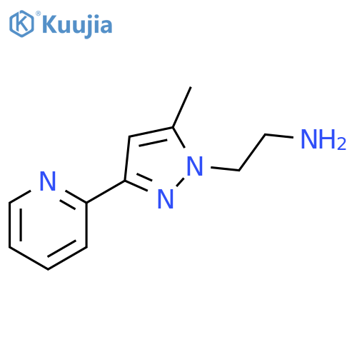 2-(5-methyl-3-(pyridin-2-yl)-1H-pyrazol-1-yl)ethan-1-amine structure