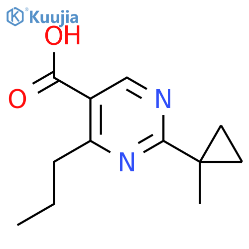 2-(1-Methylcyclopropyl)-4-propylpyrimidine-5-carboxylic acid structure