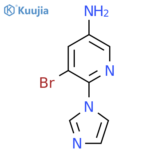 3-Amino-5-bromo-6-(1-imidazolyl)pyridine structure