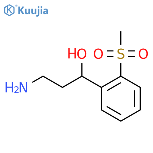 3-amino-1-(2-methanesulfonylphenyl)propan-1-ol structure