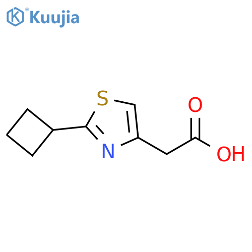 4-Thiazoleacetic acid, 2-cyclobutyl- structure