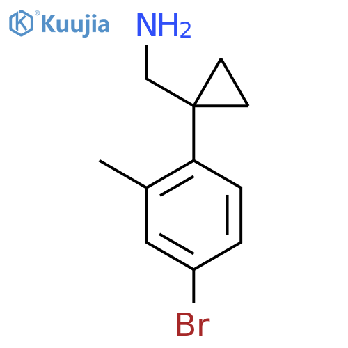 1-1-(4-bromo-2-methylphenyl)cyclopropylmethanamine structure