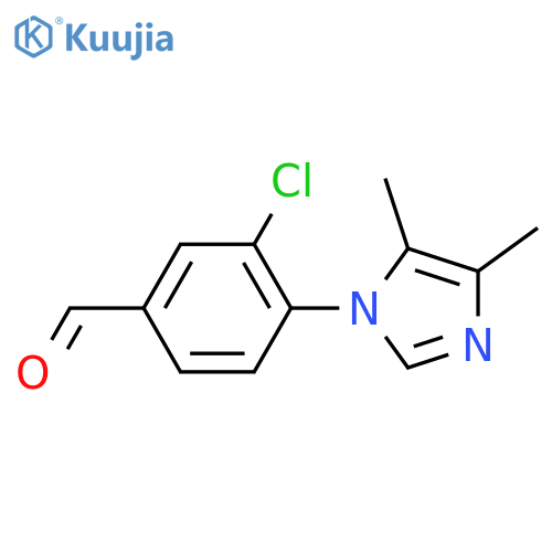 3-chloro-4-(4,5-dimethyl-1H-imidazol-1-yl)benzaldehyde structure