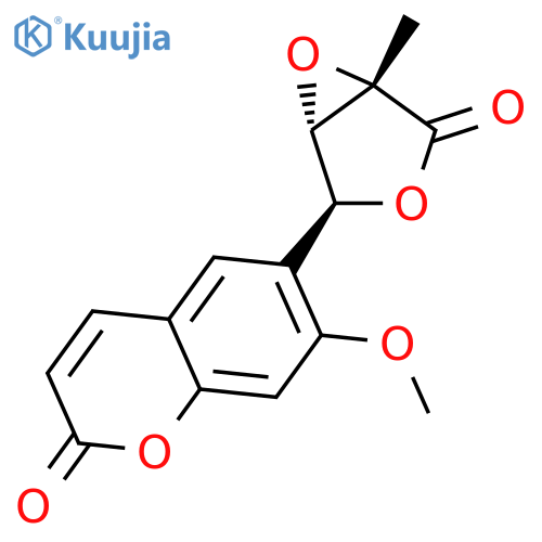 3,6-Dioxabicyclo[3.1.0]hexan-2-one,4-(7-methoxy-2-oxo-2H-1-benzopyran-6-yl)-1-methyl-, (1R,4R,5R)-rel- structure