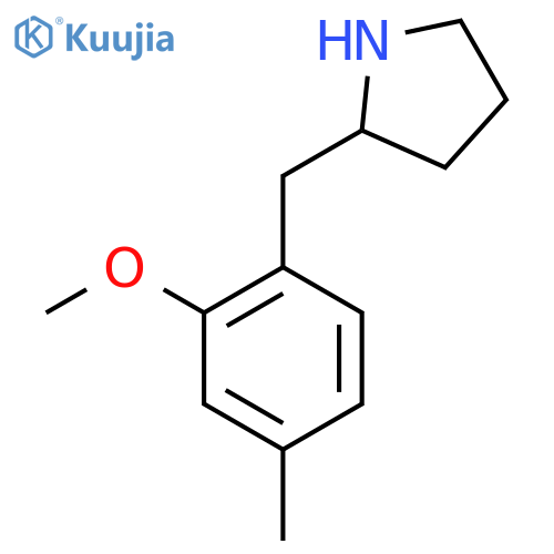 2-(2-methoxy-4-methylphenyl)methylpyrrolidine structure
