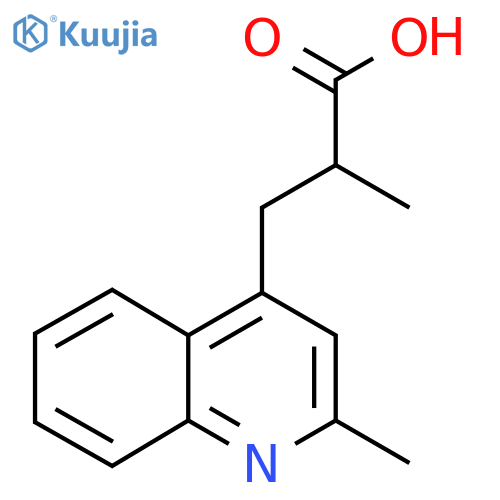 2-methyl-3-(2-methylquinolin-4-yl)propanoic acid structure