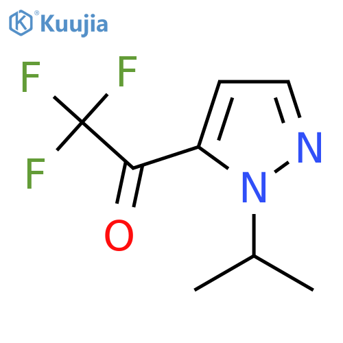 2,2,2-trifluoro-1-1-(propan-2-yl)-1H-pyrazol-5-ylethan-1-one structure