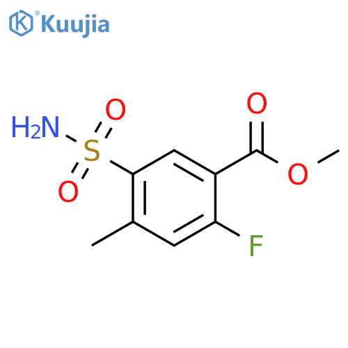 methyl 2-fluoro-4-methyl-5-sulfamoylbenzoate structure