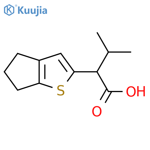 2-{4H,5H,6H-cyclopentabthiophen-2-yl}-3-methylbutanoic acid structure