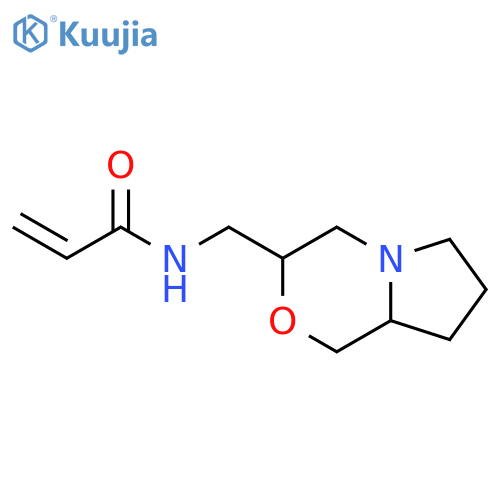 N-({hexahydro-1H-pyrrolo[2,1-c]morpholin-3-yl}methyl)prop-2-enamide structure