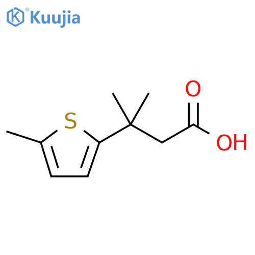 3-methyl-3-(5-methylthiophen-2-yl)butanoic acid structure