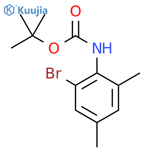 tert-butyl N-(2-bromo-4,6-dimethylphenyl)carbamate structure