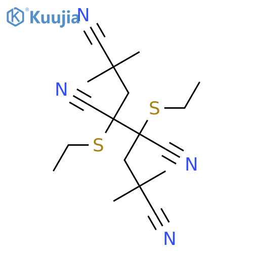 2,4,5,7-Octanetetracarbonitrile, 4,5-bis(ethylthio)-2,7-dimethyl- structure