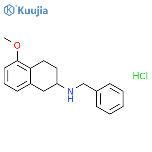 N-Benzyl-5-methoxy-1,2,3,4-tetrahydronaphthalen-2-amine--hydrogen chloride (1/1) structure