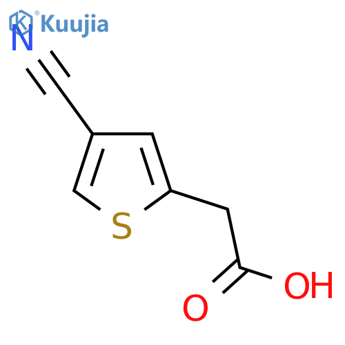 2-(4-cyanothiophen-2-yl)acetic acid structure