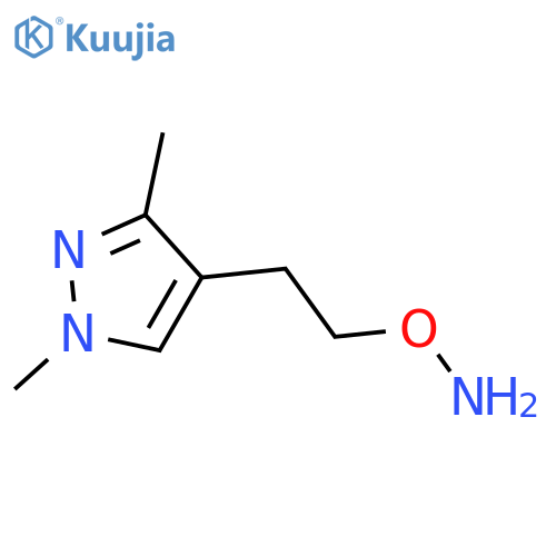 O-2-(1,3-dimethyl-1H-pyrazol-4-yl)ethylhydroxylamine structure