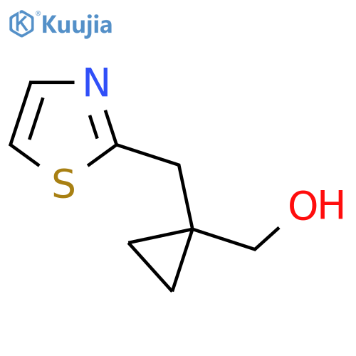 {1-(1,3-thiazol-2-yl)methylcyclopropyl}methanol structure
