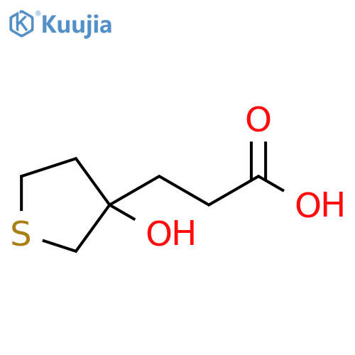 3-(3-hydroxythiolan-3-yl)propanoic acid structure