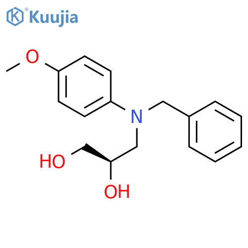 1,2-PROPANEDIOL, 3-[(4-METHOXYPHENYL)(PHENYLMETHYL)AMINO]-, (R)- structure