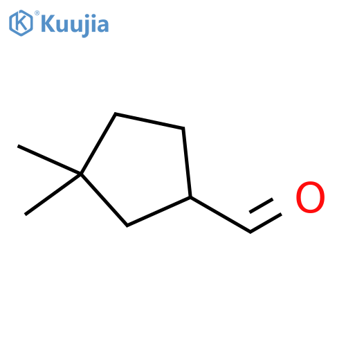 3,3-dimethylcyclopentane-1-carbaldehyde structure