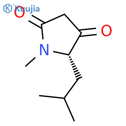 2,4-PYRROLIDINEDIONE, 1-METHYL-5-(2-METHYLPROPYL)-, (S)- structure
