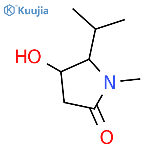 2-Pyrrolidinone,4-hydroxy-1-methyl-5-(1-methylethyl)-, (4S-cis)- (9CI) structure