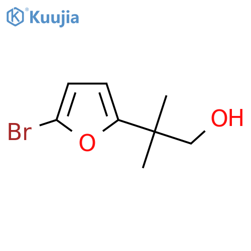 2-(5-bromofuran-2-yl)-2-methylpropan-1-ol structure