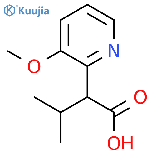 2-(3-methoxypyridin-2-yl)-3-methylbutanoic acid structure