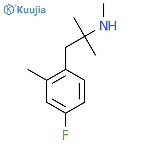1-(4-fluoro-2-methylphenyl)-2-methylpropan-2-yl(methyl)amine structure