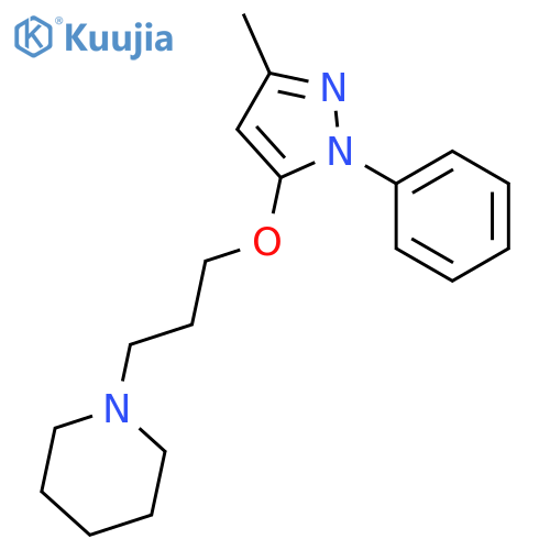 Piperidine,1-[3-[(3-methyl-1-phenyl-1H-pyrazol-5-yl)oxy]propyl]- structure