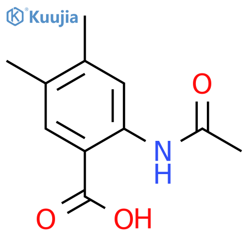 2-acetamido-4,5-dimethylbenzoic acid structure