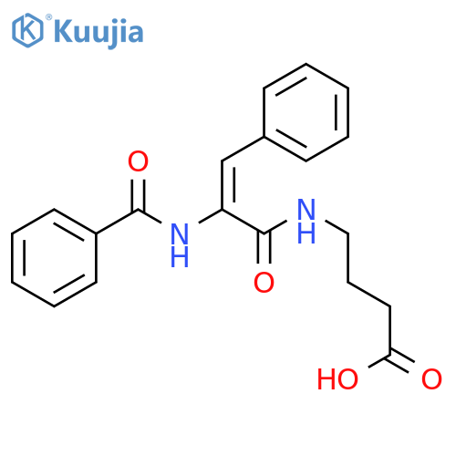 (E)-4-(2-benzamido-3-phenylacrylamido)butanoic acid structure