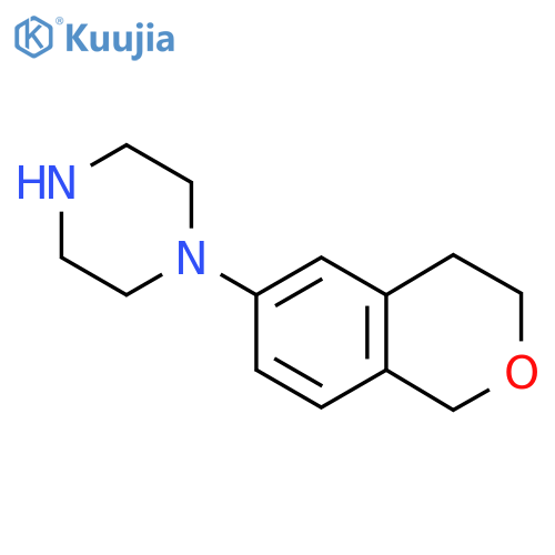 1-(3,4-dihydro-1H-2-benzopyran-6-yl)piperazine structure