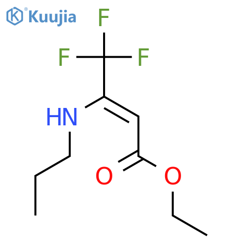 2-Butenoic acid, 4,4,4-trifluoro-3-(propylamino)-, ethyl ester structure