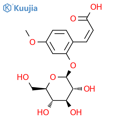 cis-2-Hydroxy 4-methoxycinnamic acid 2-glucoside structure