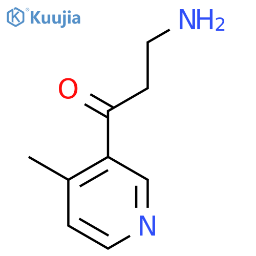 3-amino-1-(4-methylpyridin-3-yl)propan-1-one structure