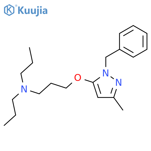 1-Propanamine,3-[[3-methyl-1-(phenylmethyl)-1H-pyrazol-5-yl]oxy]-N,N-dipropyl- structure