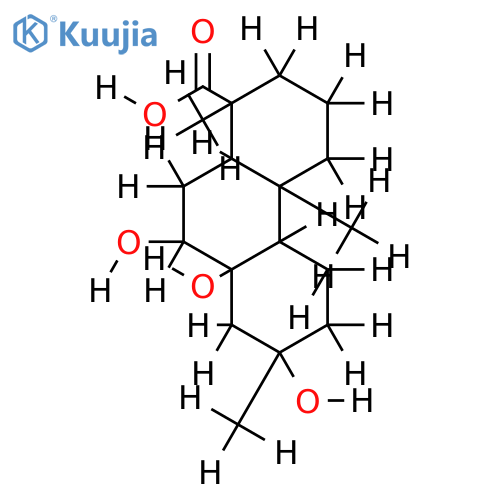 (7beta,8beta,13alpha)-7,8,13-Trihydroxy-15,16-dinor-18-isopimaranoic acid structure