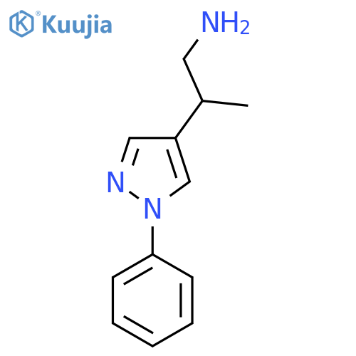 2-(1-phenyl-1H-pyrazol-4-yl)propan-1-amine structure