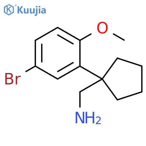 1-(5-bromo-2-methoxyphenyl)cyclopentylmethanamine structure