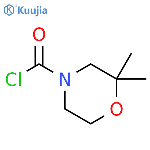 4-Morpholinecarbonyl chloride, 2,2-dimethyl- structure