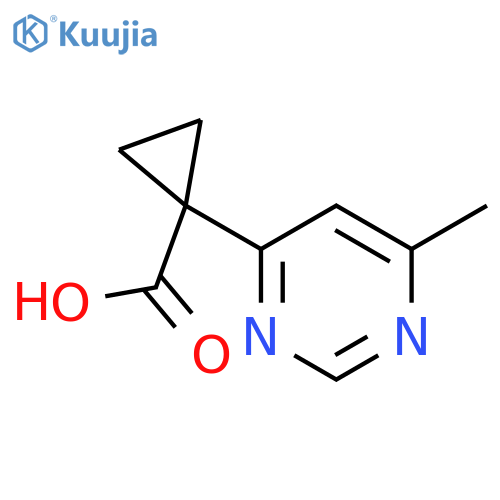 1-(6-methylpyrimidin-4-yl)cyclopropane-1-carboxylic acid structure