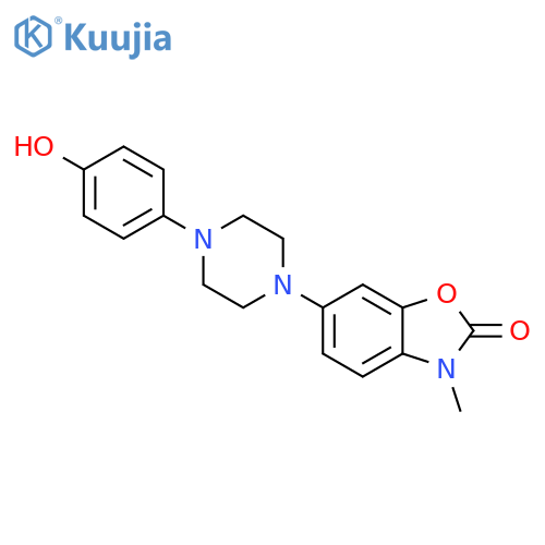 2(3H)-Benzoxazolone, 6-[4-(4-hydroxyphenyl)-1-piperazinyl]-3-methyl- structure