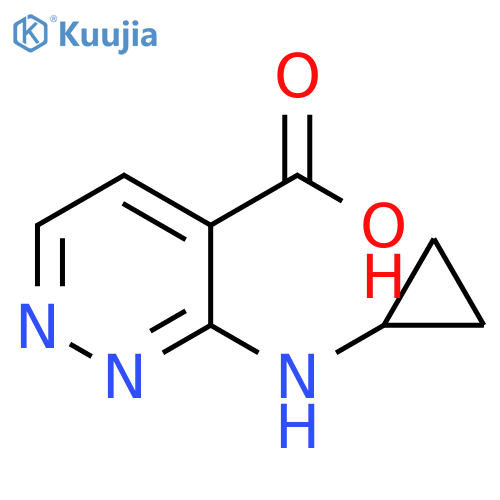 3-(cyclopropylamino)pyridazine-4-carboxylic acid structure