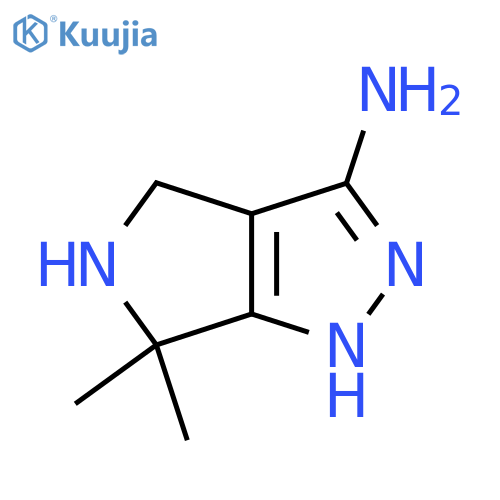 6,6-dimethyl-1H,4H,5H,6H-pyrrolo3,4-cpyrazol-3-amine structure