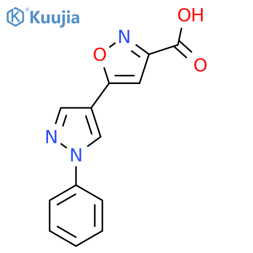 5-(1-phenyl-1H-pyrazol-4-yl)-1,2-oxazole-3-carboxylic acid structure