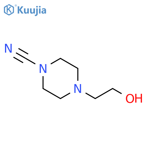 4-(2-hydroxyethyl)piperazine-1-carbonitrile structure