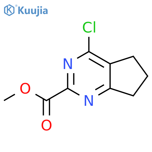 methyl 4-chloro-5H,6H,7H-cyclopenta[d]pyrimidine-2-carboxylate structure